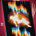 Картина по номерам Абстракция волны человек 40x50
