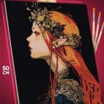 Картина по номерам Темная фэнтези девушка эльфийка 40x50