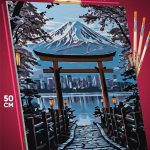 Картина по номерам Пейзажи Япония Гора тории 40x50