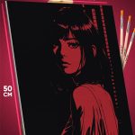 Картина по номерам Девушка Аниме-арт неон 40x50