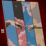 Алмазная мозаика Живопись Микеланджело Сотворение Адама 40x50