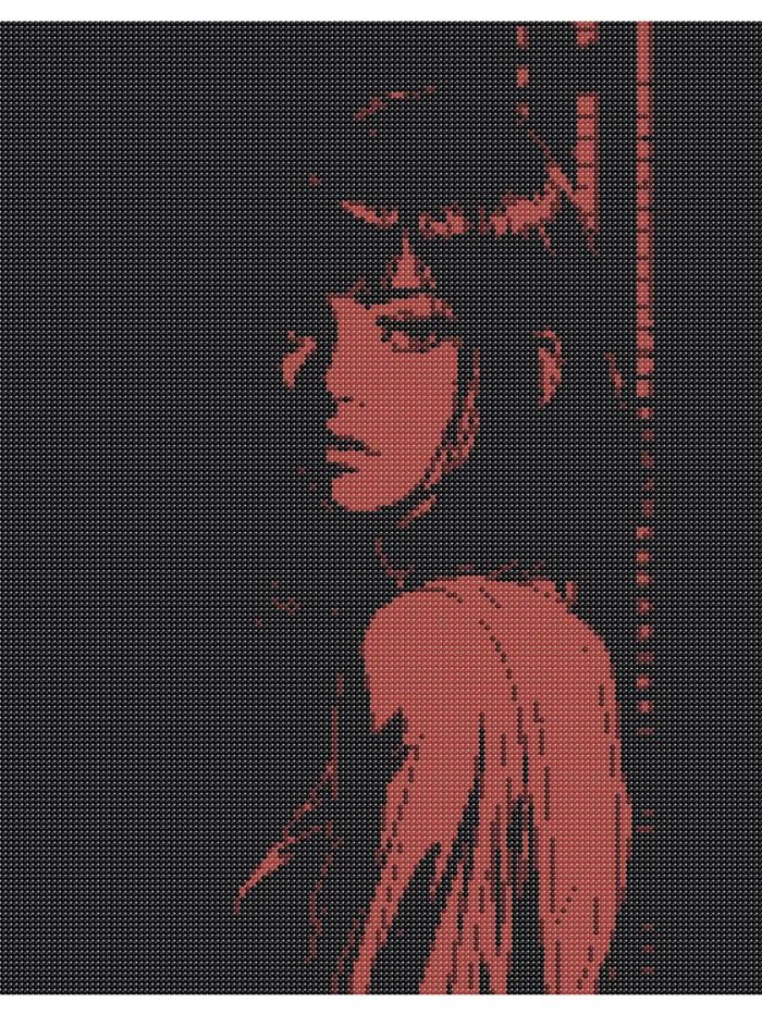 Алмазная мозаика Девушка Аниме-арт неон 40x50 — изображение 2