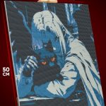 Алмазная мозаика Девушка Аниме-арт с крыльями и кот 40x50