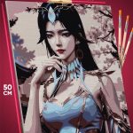 Картина по номерам Дунхуа 3D Аниме Лазурное наследие 40x50