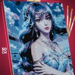 Картина по номерам Дунхуа 3D Аниме Трон отмеченный богом 40x50