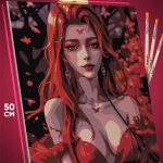 Картина по номерам Дунхуа 3D Аниме Трон отмеченный богом 40x50