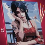 Картина по номерам Дунхуа 3D Аниме Лазурное наследие 40x50
