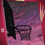 Картина по номерам Спорт баскетбольное кольцо закат 40x50