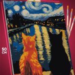 Картина по номерам Живопись Ван Гог котики 40x50
