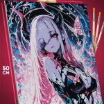 Картина по номерам Девушка Аниме-арт демон 40x50