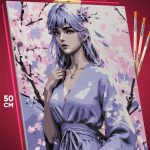 Картина по номерам Дунхуа 3D Аниме Трон отмеченный богом 40x50