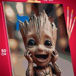 Картина по номерам Marvel Грут Стражи галактики 40x50