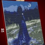 Алмазная мозаика Фэнтези девушка луна 40x50