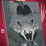 Картина по номерам Девушка Аниме-арт кошка 40x50