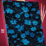 Картина по номерам Цветы синие поле 40x50