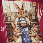 Картина по номерам Животные Арт заяц кролик милые 40x50