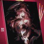 Картина по номерам Девушка Арт абстракция 40x50