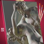 Картина по номерам Статуя эстетика 18+ 40x50