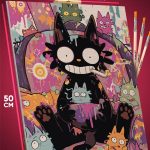 Картина по номерам Котики Аниме-арт психоделическая 40x50