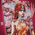 Картина по номерам Дунхуа 3D Аниме Лазурное наследие 40x50