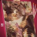 Картина по номерам Котики спит 40x50