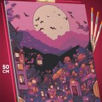 Картина по номерам Хэллоуин пейзаж 40x50