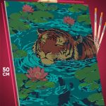 Картина по номерам Животные тигр в пруду 40x50