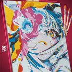Картина по номерам Девушка Аниме-арт цветок 40x50