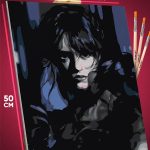 Картина по номерам Уэнсдей сериал Нетфликс Семейка Аддамс 40x50