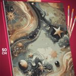 Картина по номерам Абстракция космос звезды 40x50