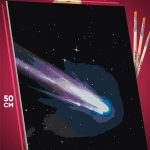 Картина по номерам Абстракция космос комета метеор 40x50