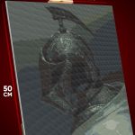 Алмазная мозаика Темная фэнтези рыцарь шлем 40x50
