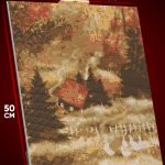 Алмазная мозаика Живопись осень деревня гуси иллюстрация 40x50