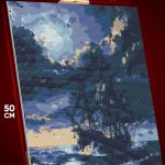Алмазная мозаика Пейзаж морской корабль в море 40x50