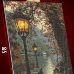 Алмазная мозаика Пейзаж лесной природа осень река 40x50
