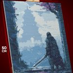 Алмазная мозаика Темная фэнтези рыцарь замок 40x50
