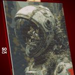 Алмазная мозаика Абстракция космонавт фантастика 40x50