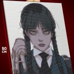 Алмазная мозаика Уэнсдей сериал Нетфликс Семейка Аддамс 40x50