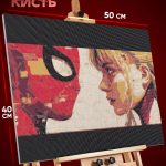 Алмазная мозаика Marvel Человек-паук и Гвен Стейси 40x50