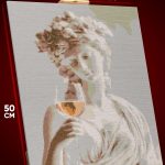 Алмазная мозаика Статуя эстетика девушка с бокалом 40x50