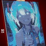 Алмазная мозаика Vocaloid Аниме Мику Хатсуне 40x50