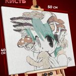Алмазная мозаика Девушка Аниме-арт психоделическая 40x50