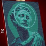 Алмазная мозаика Статуя греческая неон 40x50