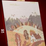 Алмазная мозаика Живопись осень домик горы иллюстрация 40x50