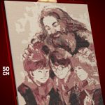 Алмазная мозаика Гарри Поттер Арт Рон Гермиона и Хагрид 40x50