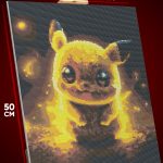 Алмазная мозаика Мультфильмы Покемон Пикачу 40x50