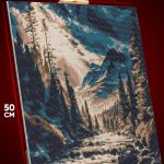 Алмазная мозаика Пейзаж лесной природа горы река 40x50