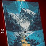 Алмазная мозаика Пейзаж лесной природа горы олень 40x50