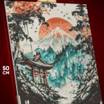 Алмазная мозаика Пейзажи Тории горы луна 40x50
