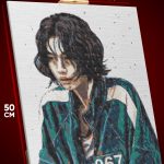 Алмазная мозаика Игра в кальмара игрок 067 Кан Сэ Бёк 40x50